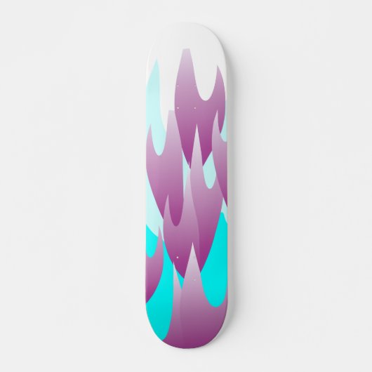 Lila Flammenskateboard Skateboard (Vorne)