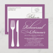 LILA FLATWARE | PROBE DINNER INVITE EINLADUNGSPOSTKARTE (Vorne/Hinten)