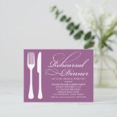 LILA FLATWARE | PROBE DINNER INVITE EINLADUNGSPOSTKARTE (Stehend Vorderseite)