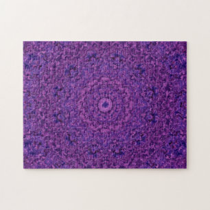 Lila Flauschige Mandala Puzzle