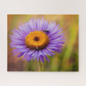 Lila Fleaban-Blume und Insektenfotografie Puzzle (Horizontal)
