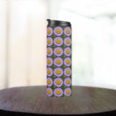 Lila Fleabane Daisy Floral Pattern Thermosbecher