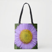 Lila Fleabane Daisy Floral Tasche (Vorderseite)