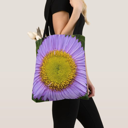Lila Fleabane Daisy Floral Tasche (Von Nahem)