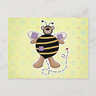 Lila Flecken Bumble Bär Postkarte