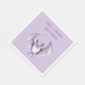Lila Fledermaus Gruselig Halloween Serviette (Ecke)