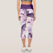 Lila Fledermäuse Capri Leggings (Rückseite)