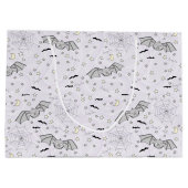 Lila Fledermäuse schwach Niedliches Geschlecht neu Große Geschenktüte (Rückseite)