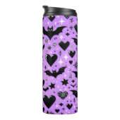 Lila Fledermäuse Thermosbecher (Nach rechts gedreht)
