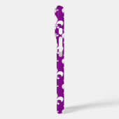 Lila Fleur-de-lis-Muster Case-Mate iPhone Hülle (Rückseite / Links)