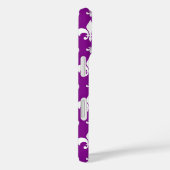 Lila Fleur-de-lis-Muster Case-Mate iPhone Hülle (Rückseite / Rechts)