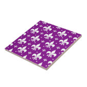 Lila Fleur-de-lis-Muster Fliese (Seite)