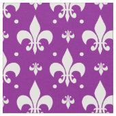 Lila Fleur-de-lis-Muster Stoff (Nahaufnahme)