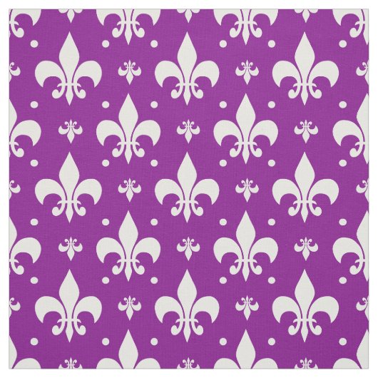 Lila Fleur-de-lis-Muster Stoff (Muster)