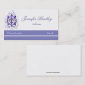 Lila Fleur di li Geschäfts-Karte Visitenkarte (Vorne/Hinten)