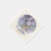 Lila Flieder-Hortensien-Blumen-Papiertücher Serviette (Ecke)