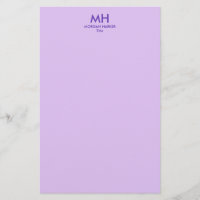 Lila Flieder Minimal Saubere Initialen