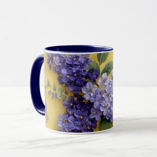 lila Flieder Tasse (Vorderseite Links)