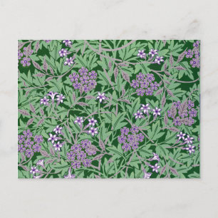 Lila-Flieder, vintage Blumenmuster Postkarte
