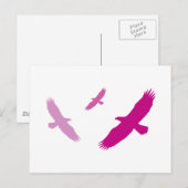 Lila Fliegenadler Postkarte (Vorne/Hinten)