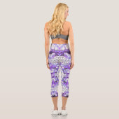 Lila Fliesen - Mosaik, griechischer Stil, Capri Leggings (Rückseite)