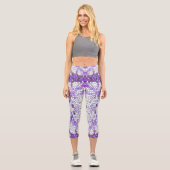 Lila Fliesen - Mosaik, griechischer Stil, Capri Leggings (Vorderseite)