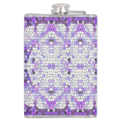 Lila Fliesen - Mosaik, griechischer Stil, Flachmann (Rückseite)