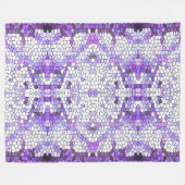Lila Fliesen - Mosaik, griechischer Stil, Fleecedecke (Vorderseite (Horizontal))