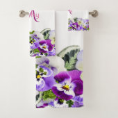 Lila Flora der Violette Badhandtuch Set (Insitu)