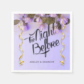 Lila Flora Die Nacht vor der Probe Napkins Serviette (Vorderseite)