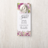 Lila Flora Lavender Wedding Welcome Door Hanger Türanhänger (Auf Knauf)