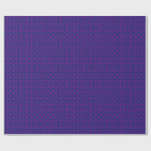Lila Flora-Muster auf editable Hintergrundfarbe Geschenkpapier (Flach)