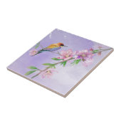 Lila Flora und Fauna Kunst, Dichtung und Musik Fliese (Seite)