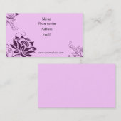 Lila Flora Visitenkarte (Vorne/Hinten)