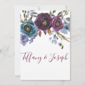 Lila Flora Wasserfarbener Garten - Parco Civico-Ci Einladung (Rückseite)