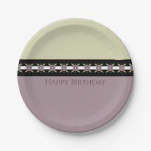 Lila, florakzentrierter Designer Runde