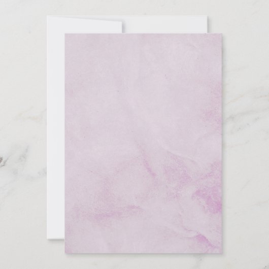 Lila Floral Boho Antlers Kinderdusche Einladung (Rückseite)