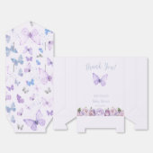 Lila Floral Butterfly Baby Dusche Danke Geschenkschachtel (Ungefaltet)