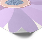 Lila Floral Daisy Poster (Ecke)