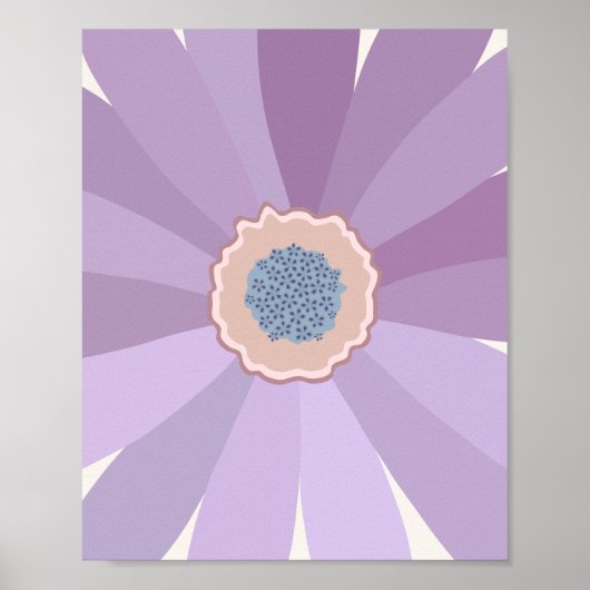 Lila Floral Daisy Poster (Vorne)