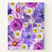 Lila Floral Daisys Notizblock (Rückseite)