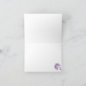 Lila floral Dankeschön Karte (Innenseite)