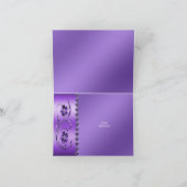 Lila floral Dankeschön Karte (Innenseite)