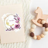 Lila Floral Eid Mubarak Aufkleber