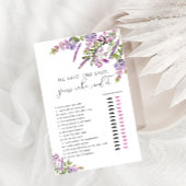 Lila Floral Er sagte, sie sagte Brautparty Game