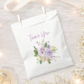 Lila Floral Gefallen Vielen Dank Geschenktütchen (Ausgeschnitten)