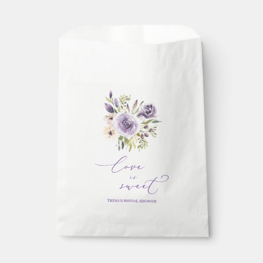 Lila Floral Gevor Bag Geschenktütchen (Vorderseite)