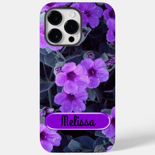 Lila floral iPhone 14 Pro Max Fall Case-Mate iPhone Hülle (Rückseite)