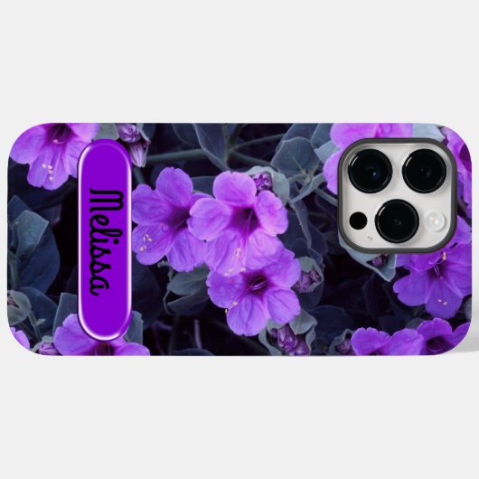 Lila floral iPhone 14 Pro Max Fall Case-Mate iPhone Hülle (Rückseite (Horizontal))