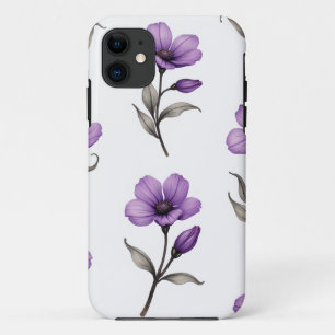 Lila floral iPhone Case